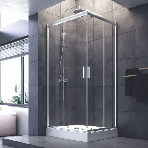 Душевой уголок Am.Pm Gem W90G-404-100280-MT 100х80 стекло прозрачное профиль хром без поддона