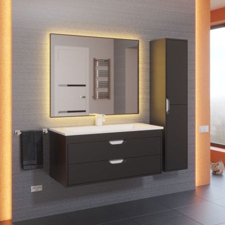 Тумба под раковину Uperwood Modul 2930205155 100х40 подвесная цвет черный