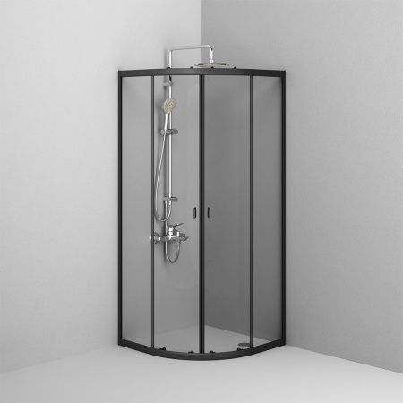 Душевой уголок Am.Pm X-Joy W88G-205-080BT64 80х80 стекло прозрачное профиль черный без поддона