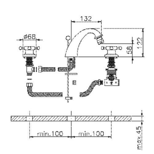 Смеситель Cisal Victorian VTT7301027 Акция на биде бронза с термостатом - фото 2