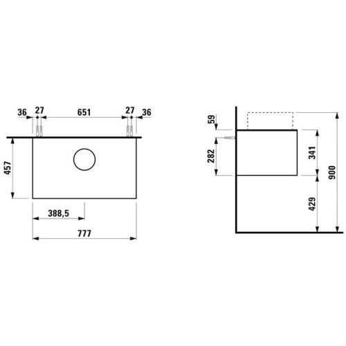 Тумба под раковину Laufen Sonar 4.0541.1.034.142.1 80х50 - фото 2