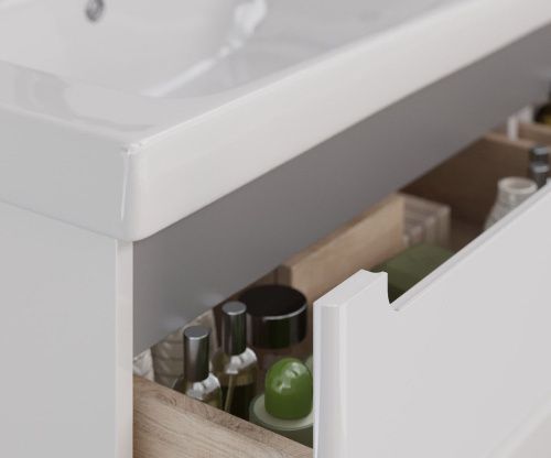 Тумба под раковину LeMark Buno LM04B125T 120х40 напольная цвет белый - фото 4