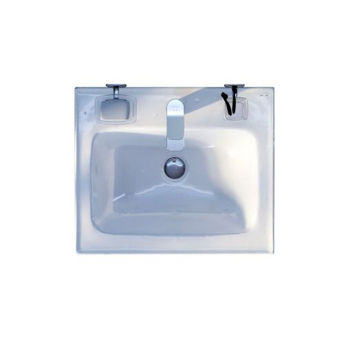 Раковина из сантехнического фарфора Am.Pm X-Joy M85AWCC0552WG64 50х50 встраиваемая цвет белый 1 отверстие под смеситель - фото 2