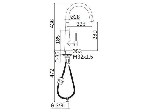 Смеситель для кухни Mamoli Programma Cucina 7241M0000001 на столешницу хром - фото 3