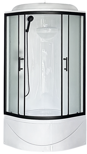 Душевая кабина Royal Bath BK RB90BK1-M-BL Practic 90х90 четверть круга с крышей ориентация универсальная