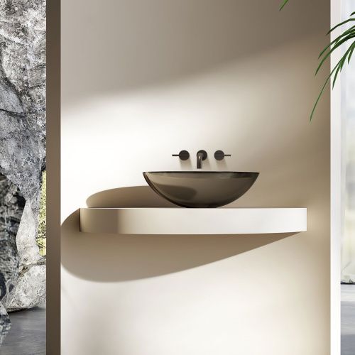 Раковина из полиэфирной смолы Vincea VBS-6T11B 50х40 накладная цвет черный без отверстий под смеситель - фото 2