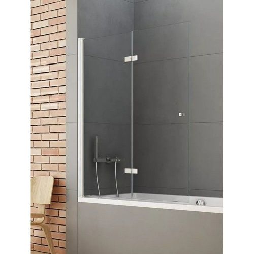 Душевая шторка на ванну New Trendy NEW SOLEO Chrome P-0082 110х140 стекло прозрачное профиль хром ориентация левая - фото 2