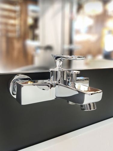 Смеситель для ванны AltroBagno Aperto AltroBagnoAperto0207Cr настенный хром - фото 3