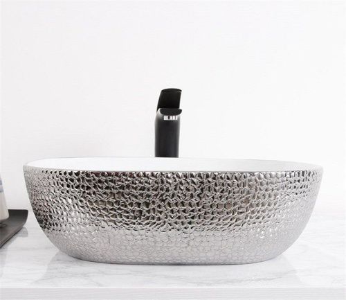 Раковина из сантехнического фаянса CeramaLux D1301H021 40х40 накладная цвет белый без отверстий под смеситель - фото 2