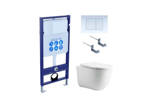Сет унитаз + инсталляция Aquatek SET AQUATEK КЛАССИК cm-009 4в1