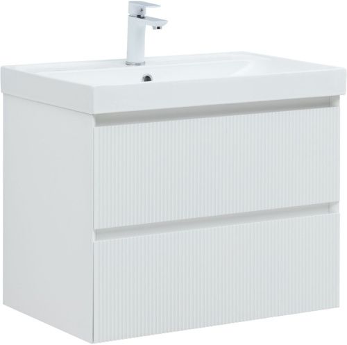 Тумба под раковину Aquanet Альтера 00337155 70х50 подвесная цвет белый - фото 2