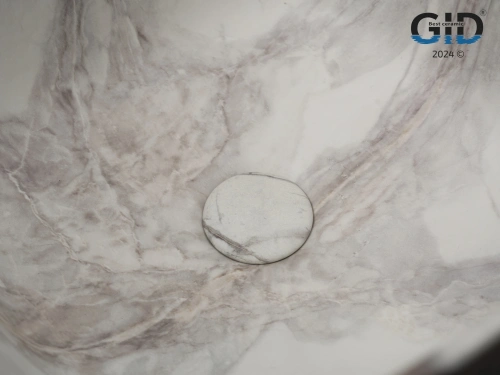 Раковина керамическая Gid Creativo 54480 40х40 накладная цвет многоцветный 1 отверстие под смеситель - фото 3