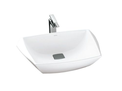 Раковина из сантехнического фаянса Toto LW681B 60х50 накладная цвет белый