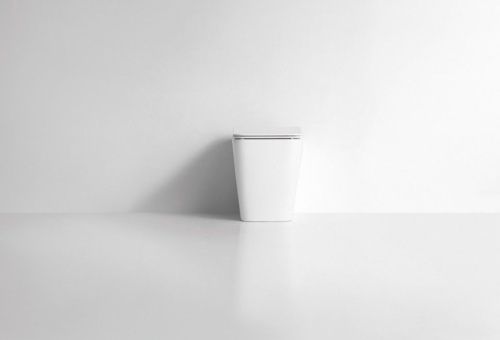 Унитаз приставной CeramaLux 3170 белый с сиденьем микролифт безободковый каскадный смыв - фото 5