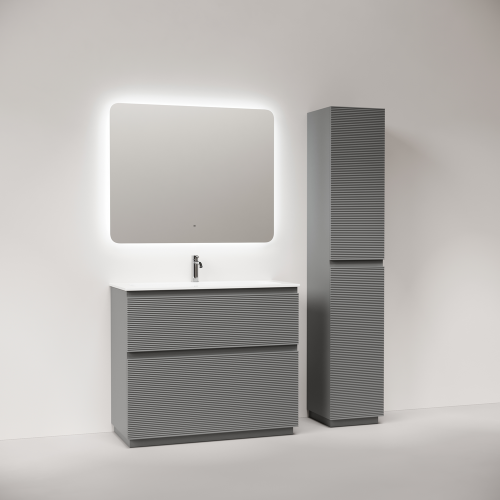 Тумба под раковину Sancos FOLK Floor FL100FES 100х40 напольная цвет серый - фото 4