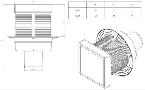 Душевой трап Logan L005-150-VERTICAL в пол - фото 5