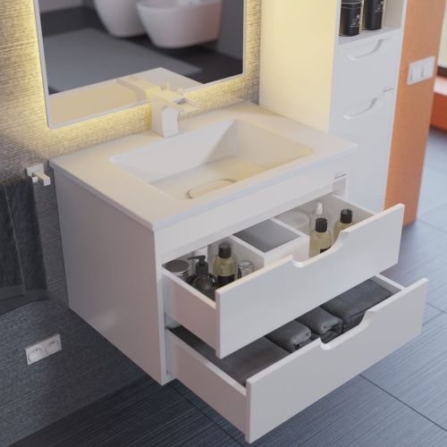 Тумба с раковиной Uperwood UPD Modul 393020548 60х50 цвет белый - фото 3