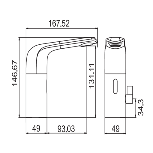 Смеситель Cezares VAGUE VAGUE-ELS-NOP-W0 на раковину черный - фото 3