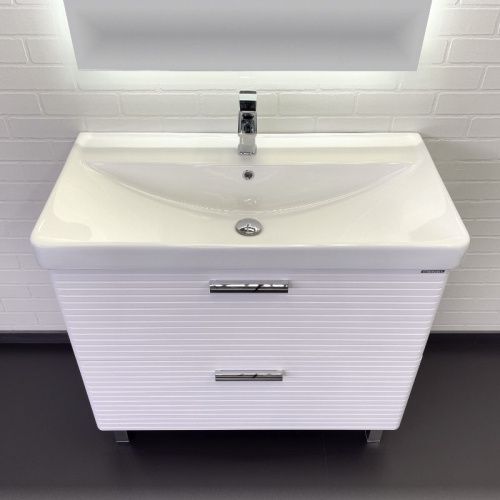 Тумба с раковиной Comforty Танжер 00-00019535CF 90х50 напольная цвет белый - фото 5