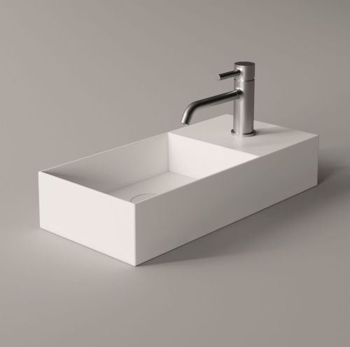 Раковина керамическая Alice Spy 34100101 60х30 подвесная цвет белый 1 отверстие под смеситель - фото 4