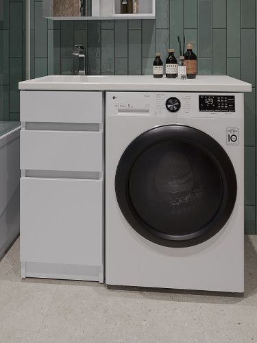 Тумба с раковиной Orange Sistema ST-40TUW+RAL 100х50 напольная цвет белый - фото 2