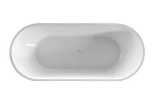 Ванна акриловая Abber AB9268-1.7 170х75 отдельностоящая овальная с каркасом - фото 4