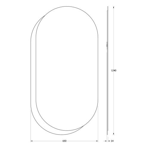 Зеркало Evoform Double BY 0313 70х120 подвесное - фото 2