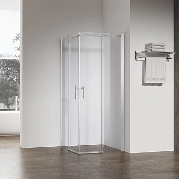 Душевой уголок Veconi Rovigo RV50CH-10080-01-C8 100х80 стекло прозрачное профиль хром без поддона