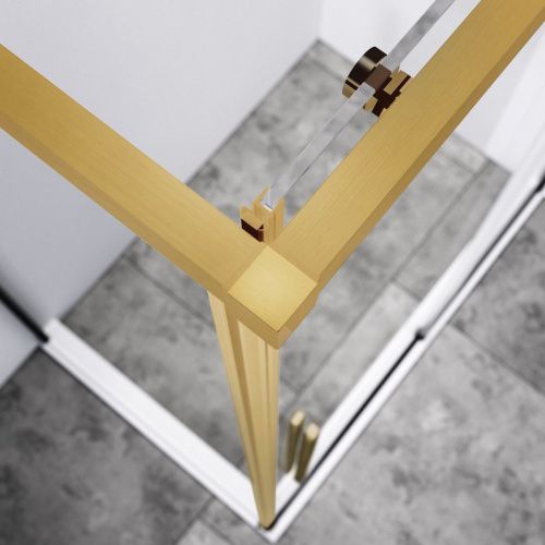 Душевой уголок Vincea Slim-N VSR-4SN9013CLG 130х90 стекло прозрачное профиль золото без поддона - фото 3