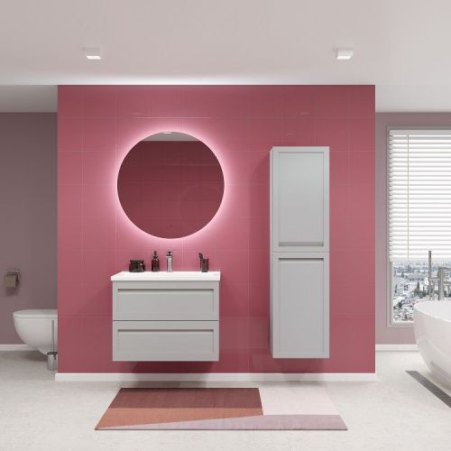 Шкаф-пенал Art&Max PLATINO AM-Platino-1500-2A-SO-GCM 40х150 подвесной цвет серый