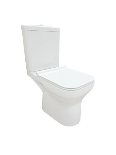 Унитаз напольный с бачком Creo Сeramique ARCHILITE COMBO-AS1003/ARL1002/AS1001T белый с сиденьем с микролифт душевой смыв - фото 3