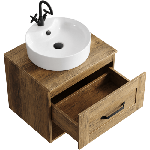 Тумба под раковину Aqwella Y CRF0106DB 60х50 подвесная цвет коричневый - фото 2