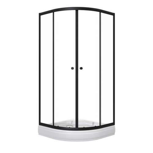 Душевой уголок Тритон Альфа Щ0000054223 90х90 стекло прозрачное профиль черный с поддоном - фото 2