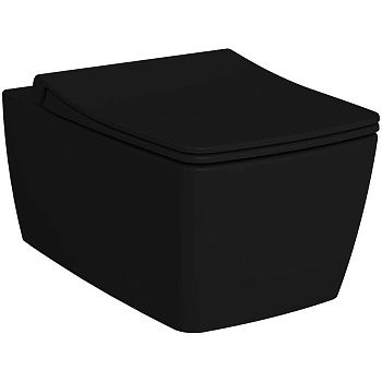 Чаша унитаза подвесная Vitra Metropole 7672B083-0101 цвет черный без сиденья безободковая каскадный смыв