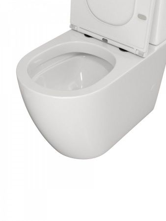 Унитаз напольный с бачком Teymi Lina T40120 белый с сиденьем микролифт безободковый каскадный смыв