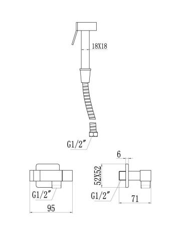 Гигиенический душ со смесителем Savol S-FXQ009W белый - фото 2
