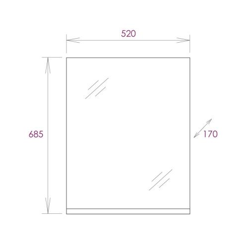 Зеркало Onika ЭКО 205210 50х70 подвесное - фото 4