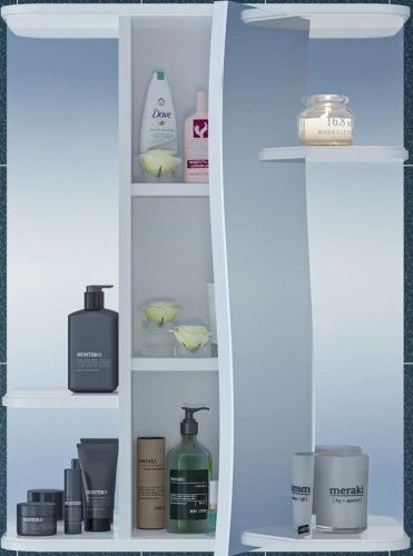 Зеркало-шкаф СанТа Лира 101052 60х80 подвесной цвет белый - фото 2