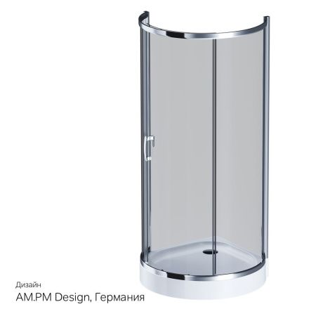 Душевой уголок Am.Pm Like W83G-333-095CG 95х95 стекло тонированное профиль хром без поддона