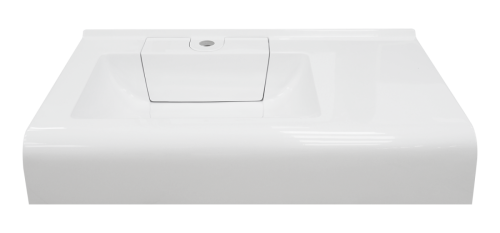 Раковина мебельная из искусственного камня Marko Корса 80 5234800 80х50 подвесная цвет белый - фото 3