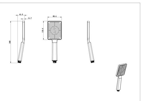 Душевая лейка Wonzon & Woghand WW-981353-CR цвет хром - фото 3