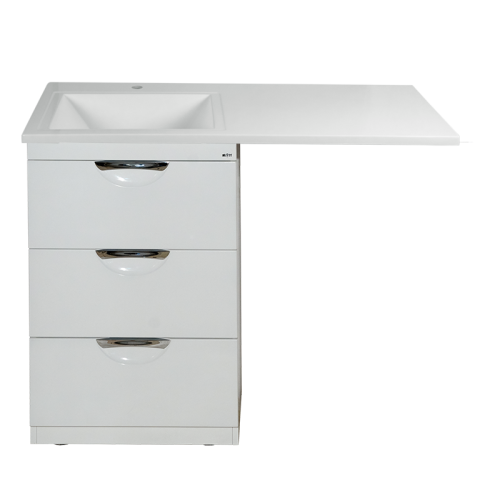 Тумба под раковину Misty Куба П-Куб01060-0113Я 60х50 напольная цвет белый - фото 3