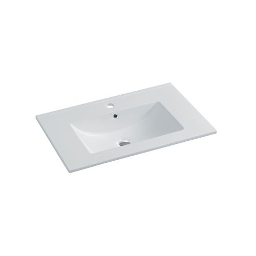 Раковина из сантехнического фарфора Vincea VBS-13970 60х50 встраиваемая цвет белый 1 отверстие под смеситель