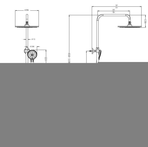 Душевой гарнитур LeMark  LM8810C настенный хром - фото 2