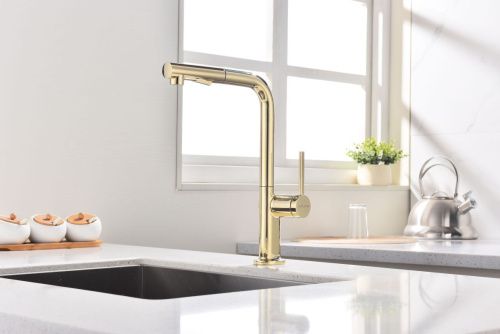 Смеситель для кухни Paulmark NEO Ne214419-G на мойку золото - фото 2