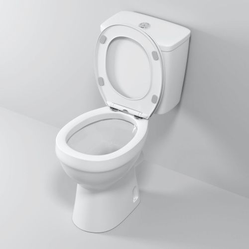 Унитаз напольный с бачком Niagara Brava NG-9901 белый с сиденьем микролифт безободковый душевой смыв - фото 4