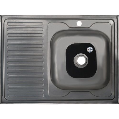 Кухонная мойка Melana 072 t L (*20) 80х60 цвет хром поверхность матовая - фото 3