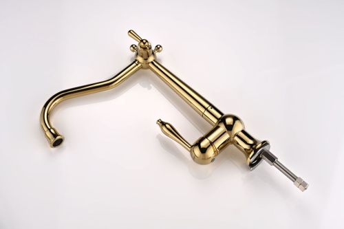 Смеситель для кухни Paulmark RETRO Re213226-G на мойку золото - фото 2