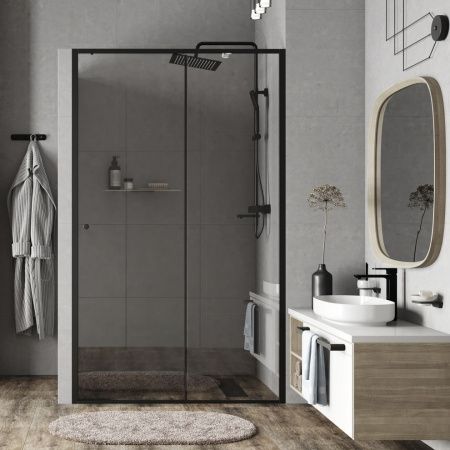 Душевая дверь Wasserkraft Dill 61S 61S31 140х200 стекло прозрачное профиль черный