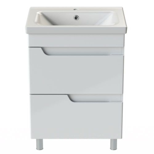 Тумба с раковиной Orange TOPLINE-Milano TM60-02+RA 60х50 напольная цвет белый